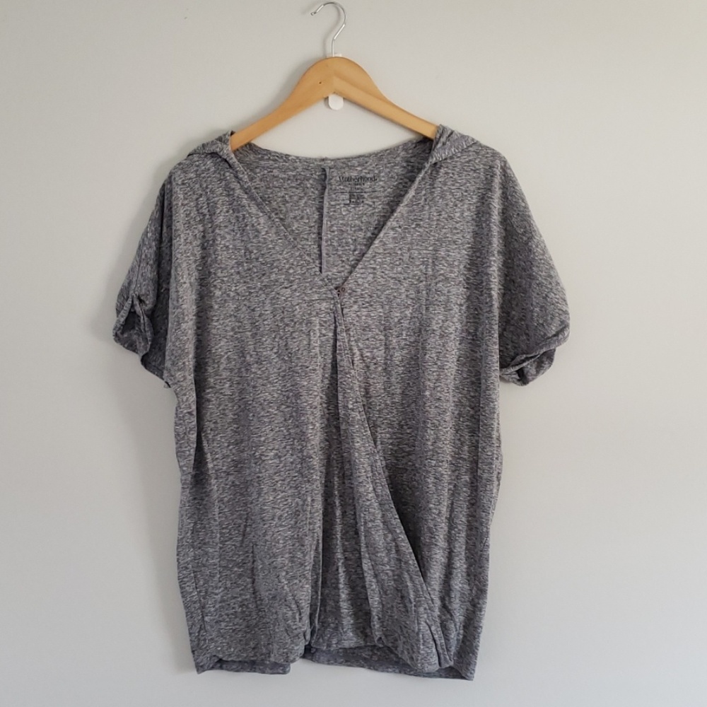 Motherhood Maternity Nursing top With Hood